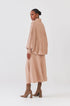 Poncho Em Tricot Ondulado Champagne